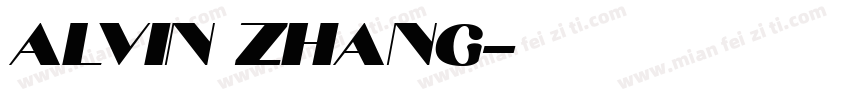 ALVIN ZHANG字体转换